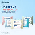 Johnson's Micellar Facial Wipes Moisturizing Cleansing for Dry Skin 25 Count