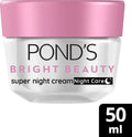 Pond's Bright Beauty Night Cream Serum, Hydrating Formula for Radiant-Looking Skin