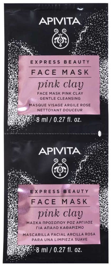 Apivita Express Beauty Face Mask Pink Clay Gentle Cleansing