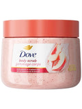 Dove White Peach & Ground Rice Body Scrub with 14 Moisturising Cream, 425 g