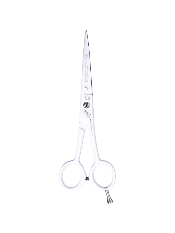 Hair System Professional White Hair Scissors Sharp Blades Ergonomic Grip 6 cm