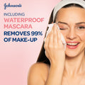 Johnson's Micellar Facial Wipes Refreshing with Skin-Loving Minerals for Normal and Sensitive Skin, 25 Wipes