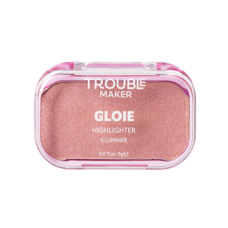 Troublemaker Glow Powder Highlighter Luminous Buildable Finish Beamtown Pink