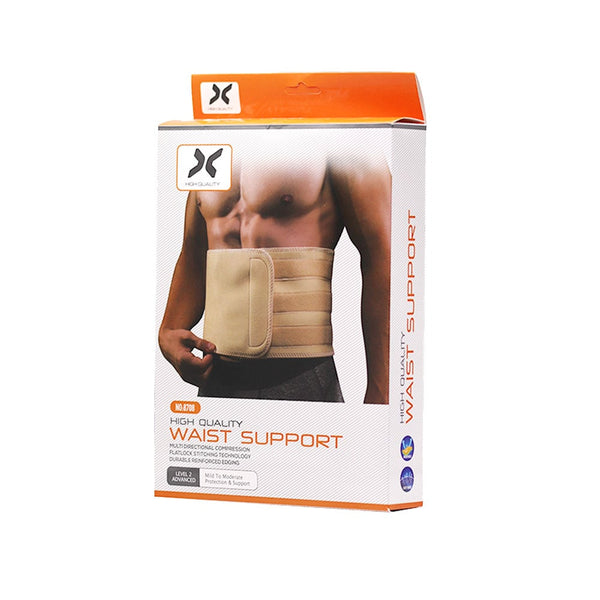 Men's Adjustable Waist Support Belt Model 8708, Flexible Abdomen and Waist Support