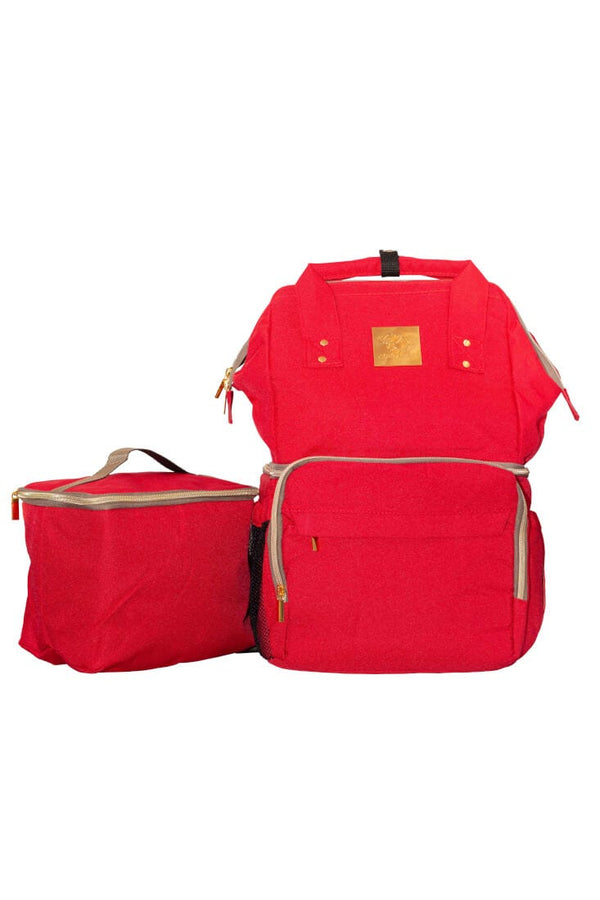 Elphybaby Carry All Nappy Bag Thermal Baby Food Bag Backpack Handbag Red
