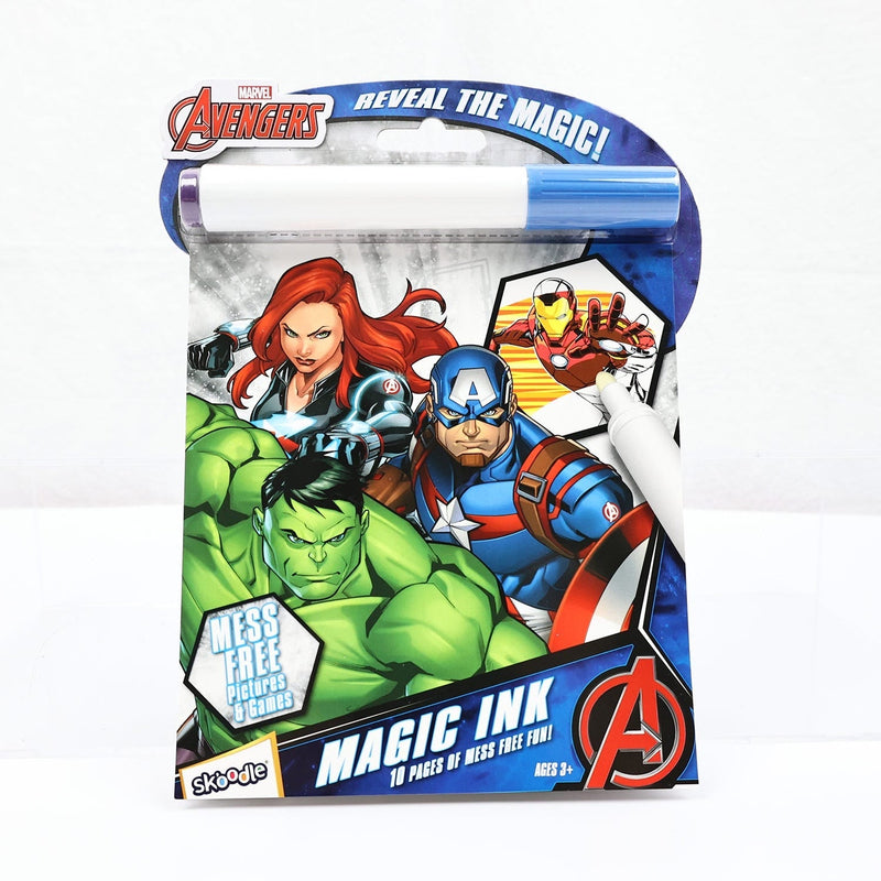 Marvel Avengers Magic Ink Book Activity Set with Clear Marker, 10 Reveal Pages, Ages 3+