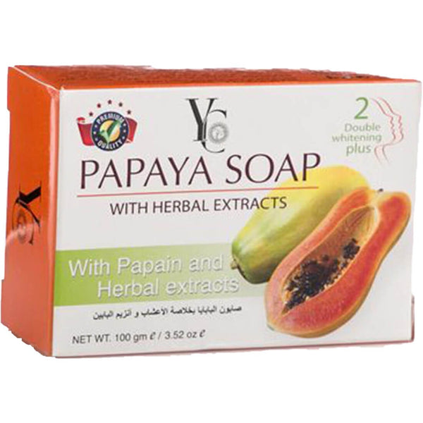 Yang Chain Papaya Soap Bar Botanical Extracts Moisturizing 100 g, 1 Piece