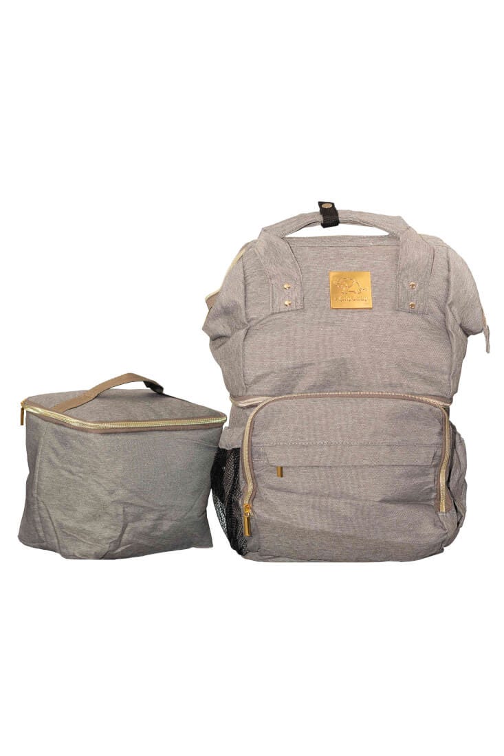 Elphybaby Carry All Nappy Bag Backpack and Handbag Waterproof Canvas Grey
