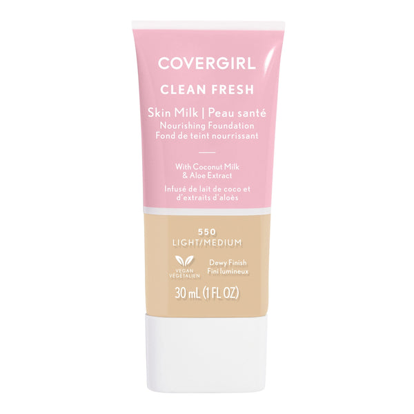 CoverGirl Clean Fresh Skin Milk Liquid Foundation Hydrating Coconut Milk Aloe Light/Medium 30 ml