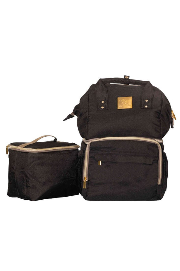 Elphybaby Carry All Diaper Bag Mama Bag Backpack Handbag Waterproof Canvas Black