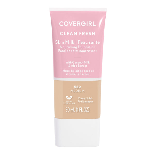 CoverGirl Clean Fresh Skin Milk Liquid Foundation Dewy Finish Coconut Milk & Aloe 560 Medium 30 ml