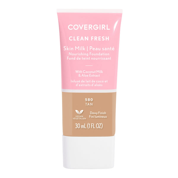 CoverGirl Clean Fresh Skin Milk Liquid Foundation Hydrating Coconut Milk & Aloe 580 Tan 30 ml