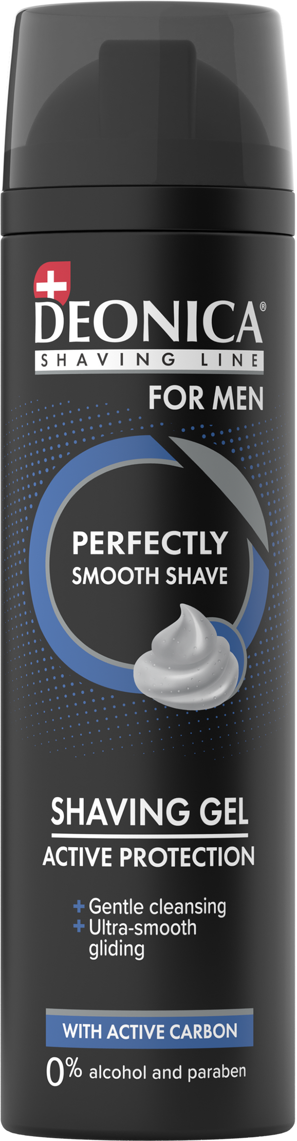 Deonica For Men Shaving Gel Foaming Active Protection Charcoal 200 ml