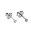Studex S740WSTX Sensitive Stainless Steel Stud Earrings, Nickel-Free Zircon Pair