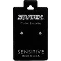 Studex S740WSTX Sensitive Stainless Steel Stud Earrings, Nickel-Free Zircon Pair