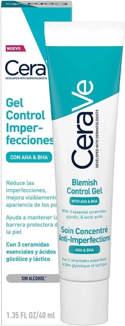 CeraVe Blemish Control Gel AHA & BHA Facial Treatment 40ml