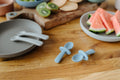 Pippeta My 1st Spoon & Fork Silicone Baby Cutlery Set Meadow Green