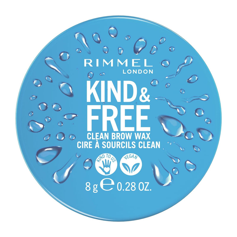 Rimmel Kind & Free Universal Brow Wax Clear Eyebrow Gel, Long-Lasting Hold