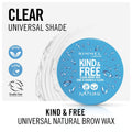 Rimmel Kind & Free Universal Brow Wax Clear Eyebrow Gel, Long-Lasting Hold