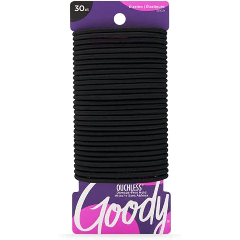 Goody Hair Elastics Ties Black Stretchable 30 Count