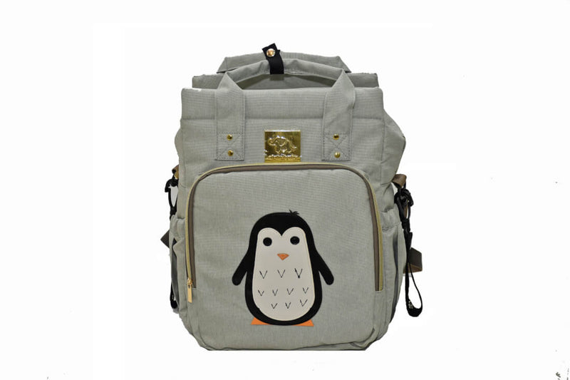 Elphybaby Carry All Nappy Bag Backpack Handbag Waterproof Canvas White