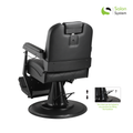 System Salon Chair Model 88091 Black Adjustable Barber Chair