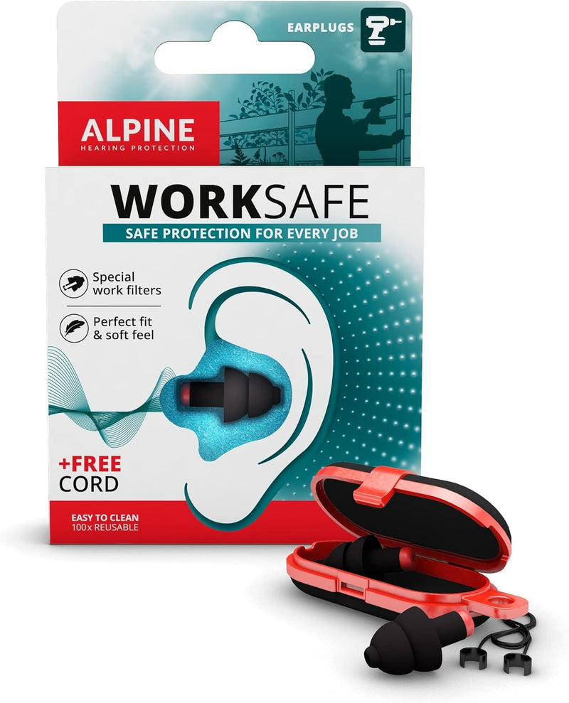 Alpine Worksafe Working Earplugs, 1 Pair