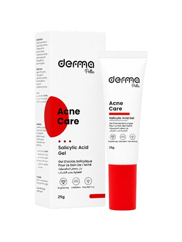 Derma Bella Salicylic Acid Blemish-Clearing Gel, Water-Based, 25g + 25g