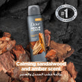 DOVE Men+Care Sandalwood + Amber Deodorant Spray 50M 150ml, 72-Hour Protection
