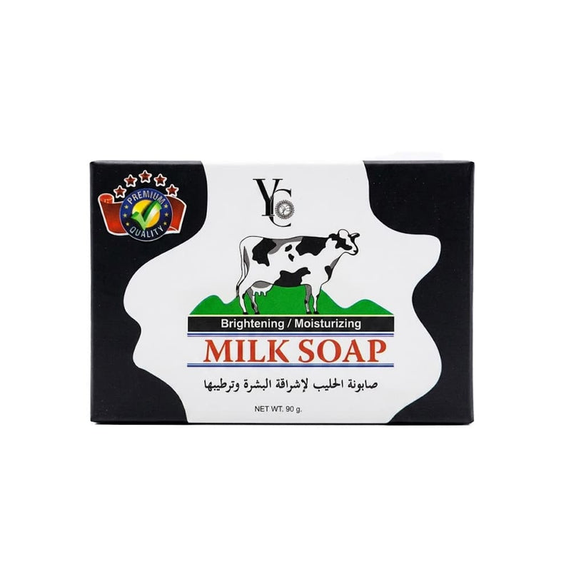 YC Milk Soap Bar Moisturizing Cleanser for Face and Body 90g