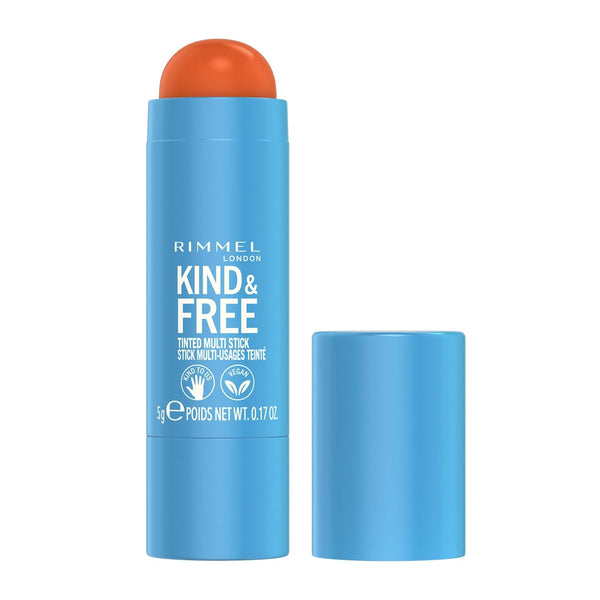 Rimmel Kind & Free Multi-Stick Cream Blush and Lip Color Vegan 004 Sunny Coral