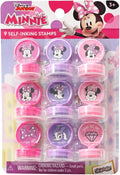 Disney Minnie Self-Inking Stamp Kit, 9-Piece Creative Craft Set