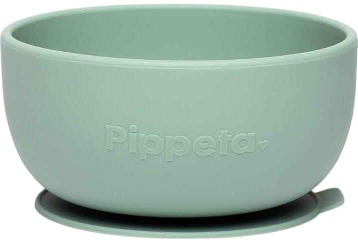 Pippeta Silicone Suction Bowl Meadow Green, Food-Grade, BPA-Free, 1 Pc