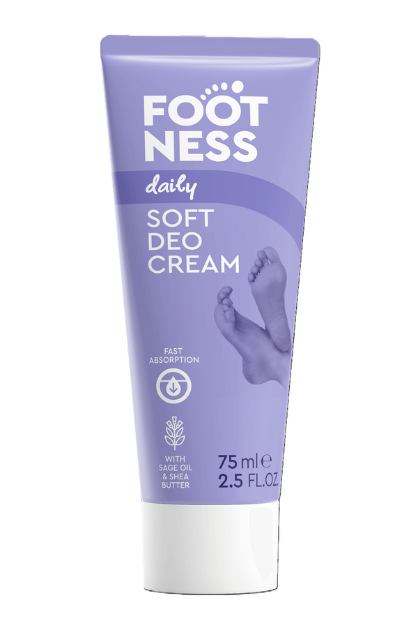 Footness Soft Deo Cream Moisturizing Foot Cream Shea Butter Panthenol 75 ml