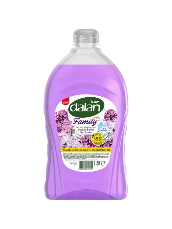 Dalan Lilac Bouquet Liquid Hand Soap Glycerin Rich Foam 1.5 L