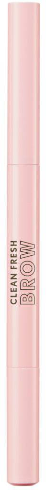 CoverGirl Clean Fresh Brow Filler Pomade Pencil Matte Medium Brown 500 with Kabuki Brush