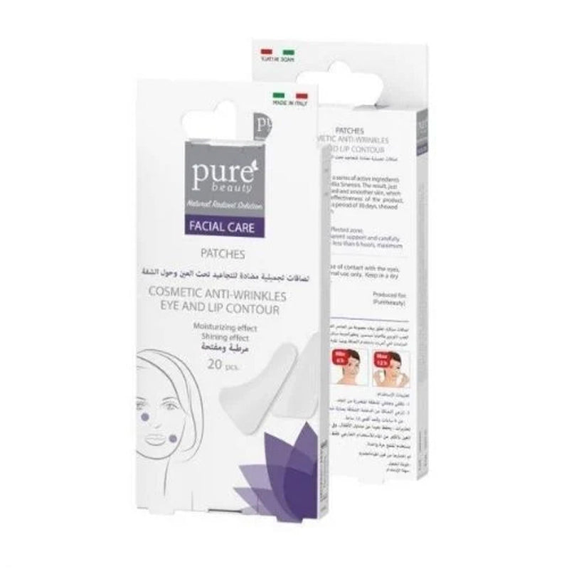 PURE BEAUTY Anti-Wrinkle Eye and Lip Patches, Hydrating 20-Piece Pack