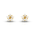 Studex S452STX Stud Earrings, White Zircon, 24K Gold-Plated Grip, 316 Surgical Stainless Steel, 1 Pair