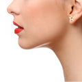 Studex S452STX Stud Earrings, White Zircon, 24K Gold-Plated Grip, 316 Surgical Stainless Steel, 1 Pair
