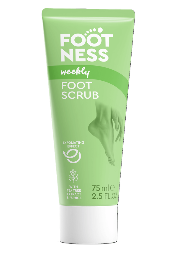 Footness Foot Scrub Exfoliating Formula with Pumice, Lactic Acid and Tea Tree Extract 75 ml