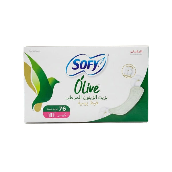 Sofy Daily Sanitary Pads with Olive Oil, Large, 76 Pads