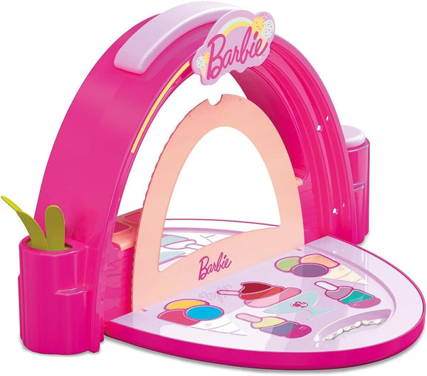 Mondo Barbie Makeup Ice Cream Shop Makeup Set with Lip Glosses, Eyeshadows, Nail Files and LED Lights