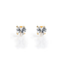 Studex S885STX Stud Earrings, White Zircon Stones, 24K Gold-Plated Grip, 316 Surgical Stainless Steel, 1 Pair