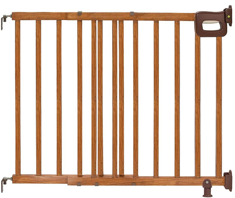 Summer Infant Deluxe Stairway Wood Safety Gate Antique Oak Hardware Mounted