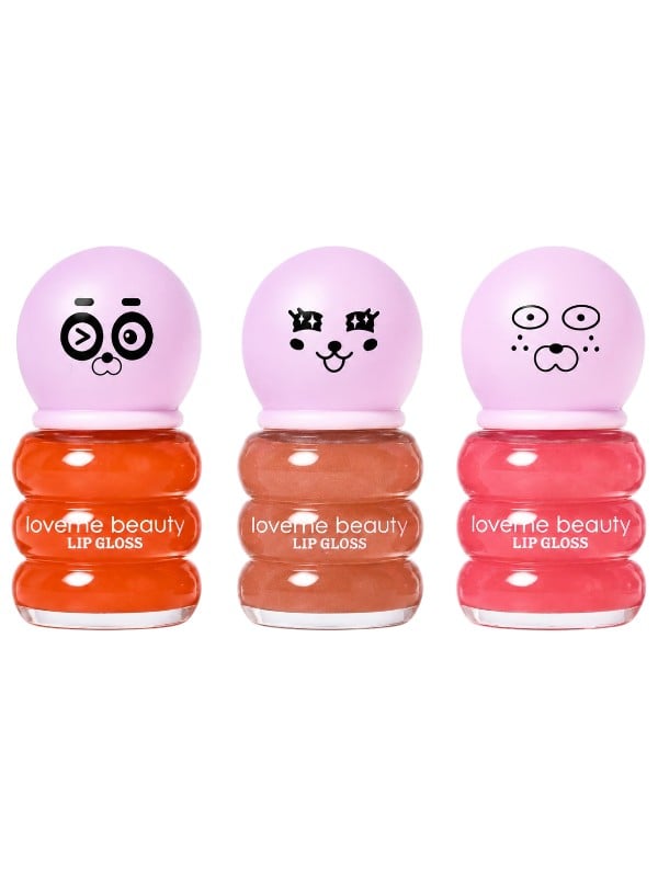Loveme Beauty Lip Gloss Set Assorted Colors Glossy Finish