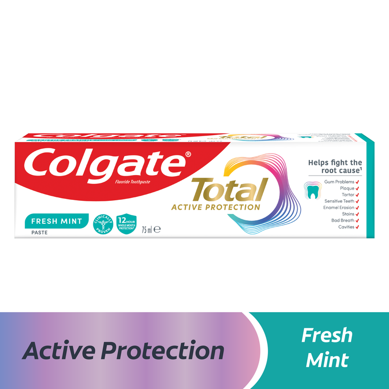 Colgate Total Active Protection Toothpaste Fresh Mint Fluoride Paste 75 ml
