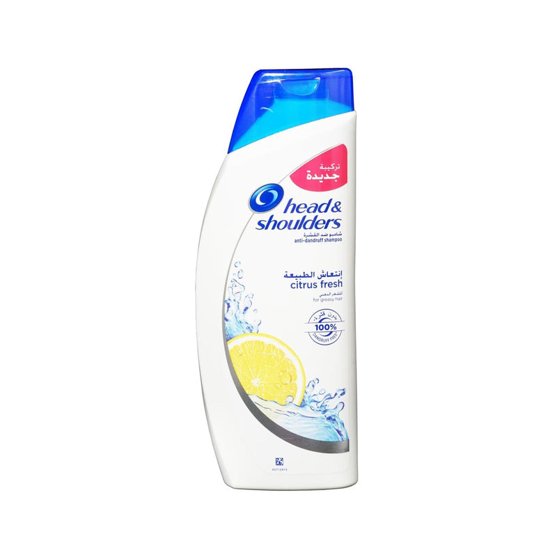 Head & Shoulders Natural Fresh Anti-Dandruff Shampoo Citrus Scent Zinc Pyrithione 600ml
