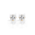 Studex S749STX Stud Earrings, White Zircon, 24K Gold-Plated, 316 Surgical Stainless Steel, 1 Pair