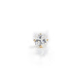 Studex S749STX Stud Earrings, White Zircon, 24K Gold-Plated, 316 Surgical Stainless Steel, 1 Pair