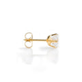 Studex S749STX Stud Earrings, White Zircon, 24K Gold-Plated, 316 Surgical Stainless Steel, 1 Pair